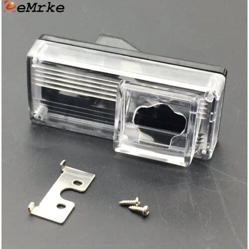 EEMRKE Car Rear View Camera Bracket License Plate Lights Housing Mount for Toyota Reiz Mark X MarkX 2004 2005 2006 2007 2008 09