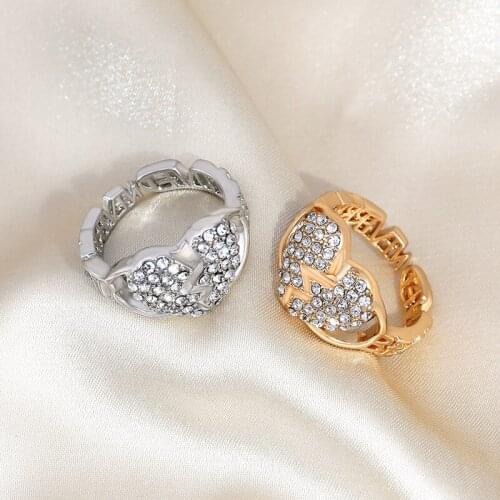 Dainty Female White Zircon Ring Charm Gold Silver Color Open Wedding Rings For Women Vintage Crystal Stone Heart Engagement Ring