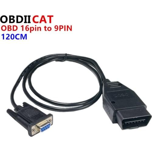 OBDII 16 Pin to DB9 Female 1.2M OBD OBD2 16Pin Male Extension Cable Car OBD Tool 16Pin to DB9 Connector