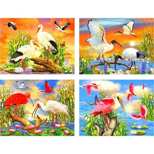 5D Full Square/Round Diamond Painting Animal Crane Diamond Embroidery Rhinestone Art Picture Cross Stitch Mosaic Home Decoration