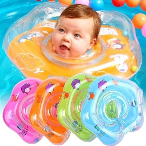 Newborn Baby Swimming Neck Ring Pump 0-24m Kids Swimming Pool Ring Baby Access Infant Float Circle Swimming Pool Accessories