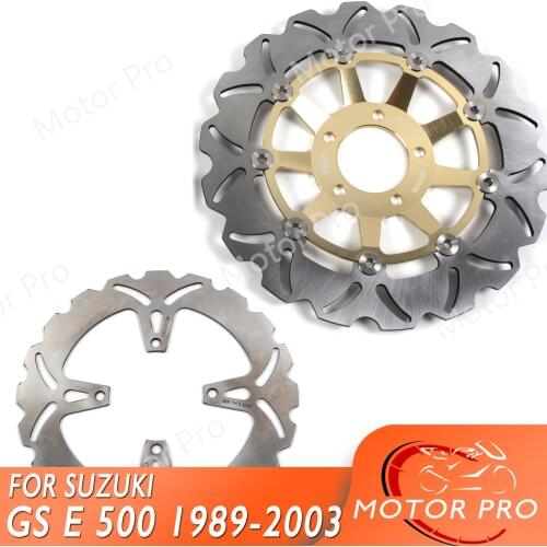 For SUZUKI GS E 500 1989 1990 - 2003 Front Rear Brake Disc Disk Rotor Kit GS500E GS500 500E 1990 1991 1992 1993 1994 1995 1996