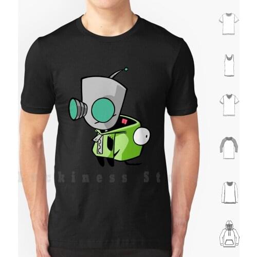 Gir Wearing Dog Suit ( Without Mask ) T Shirt 6xl Cotton Cool Tee Cartoon Cartoons Nick Invader Zim Invader Zim Gir Robot Robots