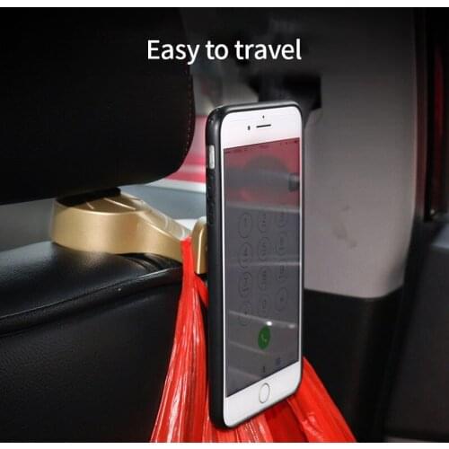 Luxury Magnetic Car Phone Holder Hook Back Seat Headrest Universal for IPhone Samsung IPad Magnet Stand Holder Soporte Mount