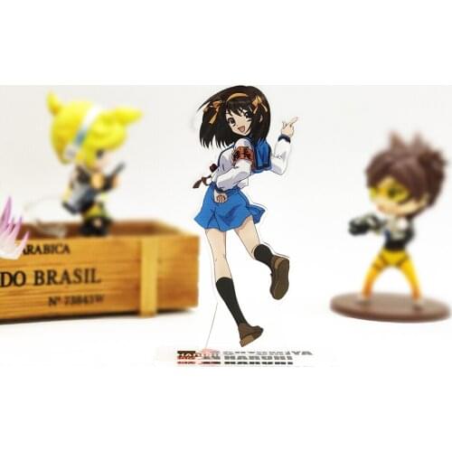 Love Thank You The Melancholy of Haruhi Suzumiya SOS acrylic stand figure model plate holder cake topper anime Japanese cool