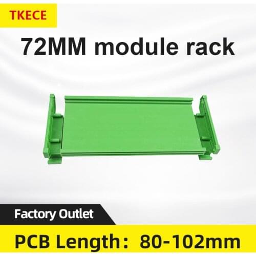 TKECE PCB module frame 72MM DIN rail mounting circuit board base cut any PCB length 80-102mm