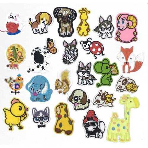 Cartoon Animal Badge Patch DIY Embroidery Clothes Decoration Ironing Application Childrens Clothing Decals Accessories Stickers