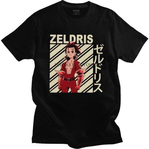 Retro The Seven Deadly Sins T Shirt Men Cotton Urban T-shirt Short Sleeved Anime Manga Tshirt Nanatsu no Taizai Zeldris Tee Top