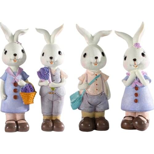 Desktop Resin Decorations Living Room Bedroom Home Cartoon Bunny Cute Decorations Desktop Decoration Party Gift Ornament