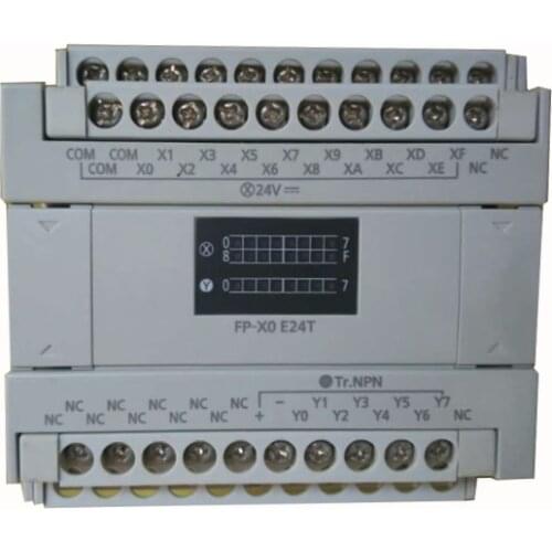 New Original Programmable Logic Controller AFPX0E24T-F PLC DC Input 16 Points Transistor(NPN) Output 8 Points FP-X0 Expansion