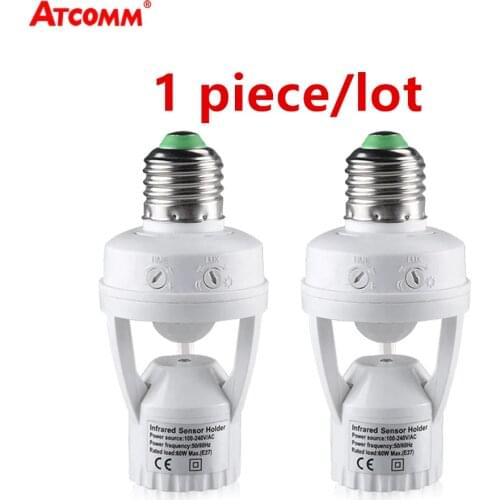 100-240V Socket E27 Converter With PIR Motion Sensor Ampoule LED E27 Lamp Base Intelligent Light Bulb Switch
