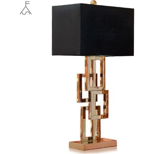 Postmodern Simple Luxurious Craft Table Lamp Creative Individual Led Desk Lamp Soft-fitting Model Room Living Room Table Lamp