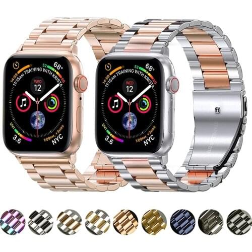 Strap for Apple Watch 6 SE 5 4 Band 44mm 40mm Metal Bracelet Replacement Link for iwatch Series 3 2 1 42mm 38mm Accessories