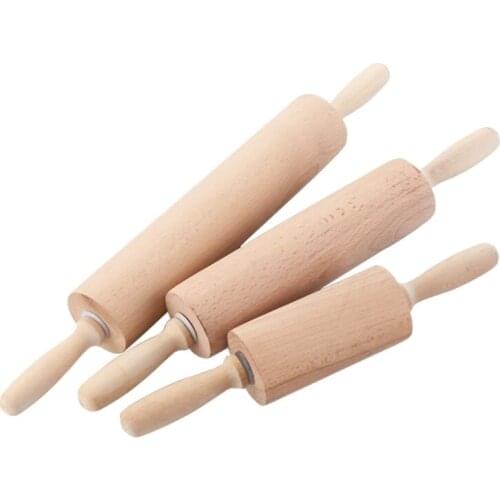 UPORS Natural Wooden Rolling Pin Premium Durable Dough Roller 3 Sizes for Baking Bread Cookies Pizza Fondant Pastry Accessories