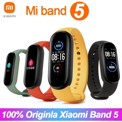 Xiaomi Mi Band 5 Smart Bracelet 6 Color AMOLED Screen Miband 5 Smartband Fitness Traker Bluetooth Sport Waterproof Smart Band