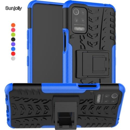 Sunjolly Case for LG K52 5G Hyun Tough Armor Heavy Duty Phone Case Capa PC+TPU Stand Holder Cover Hybrid Silicone coque fundas