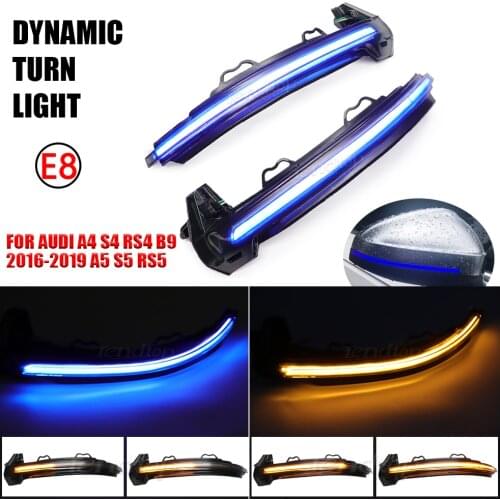LED Dynamic Turn Signal Light For Audi A4 S4 RS4 B9 2016-2019 A5 S5 RS5 Rearview Mirror Indicator Side Lamp Flasher Repeater