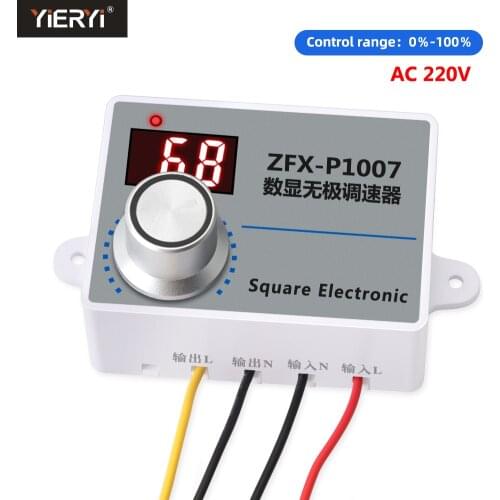 ZFX-P1007 Portable Digital Regulator Temperature Controller Governor Adjustment Meter LED Display With Sensor AC 220V Power