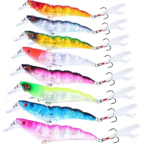 1Pcs New Shrimp Bait Squid Jig 10.5CM 13G Artificial Plastic Shrimps Lures Fishing Squid Hook Cuttlefish Lures Octopus Bait