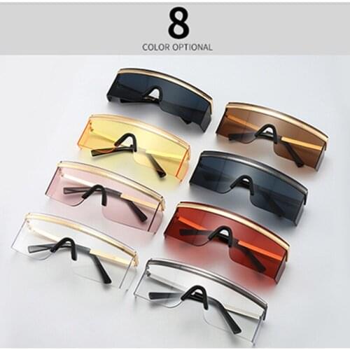 1PC Sunglasses Hiking Eyewear Fashion Universal Oversize Square Modern Visor Wrap Shield Large Mirror Hiking Eyewear UV400