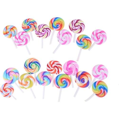 5pcs Garden Craft Mini Lollipop Simulation Toys Figurine Dollhouse Decor Random
