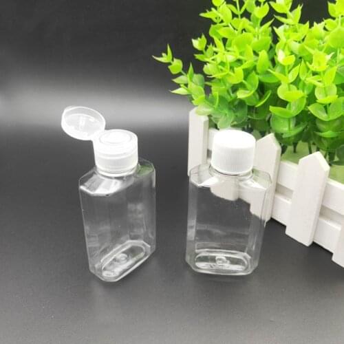50PCS 100ml PET Bottle Empty Portable Clear Plastic Flip-Top Bottles With Mist Spray Cap For Liquid Hand Gel Lotion Containers