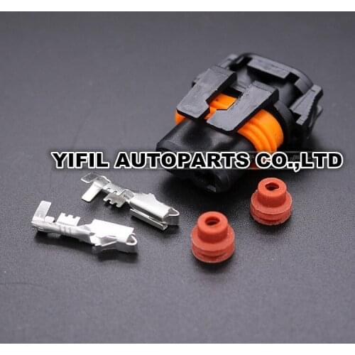 100pcs/lot 2 Pin/Way DJ9005 Auto Waterproof AC Power Wiring Harness Connector HID Headlight Cable Plug