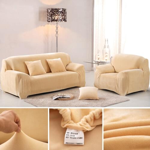 Velvet Plush Thicken Sofa Cover All-inclusive Elastic Sectional Couch Cover for Living Room Chaise Longue L Shaped Corner Covers