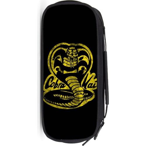 Cobra Kai Boys Girls Cartoon Pencil Case Bag School Pouches Children Student Pen Bag Kids Purse Wallet