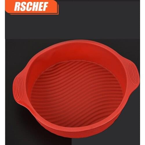 Color random Round Silicone Cake Baking Tray High Temperature Baking Tool Bread Mold
