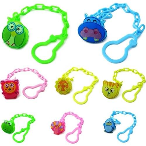 Baby Teething Pacifier Chain Baby Holder Clip Animal Cartoon Baby Pacifier Anti lost Soother Holder bebes chain