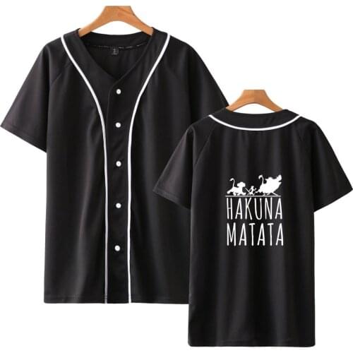 The Lion King Simba Hakuna Matata Baseball T Shirt Men Women Short Sleeve Tshirt T-shirt Spring Summer Tracksuit Tops Clothes