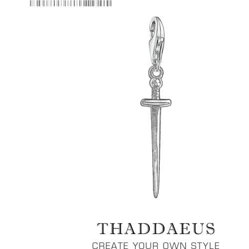 Sword Charm Europe Style Good Jewelry Europe Gothic Women Men Gift In 925 Sterling Silver Fit Bag Bracelet Super Deals