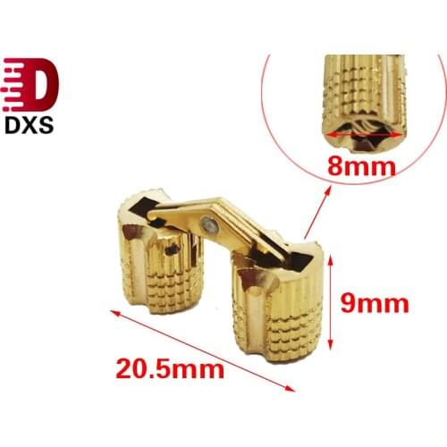 1Pcs Copper Barrel Hinges Cylindrical Hidden Cabinet Invisible Brass 8mm 10mm 12mm 14mm 16mm 18mm Door Small Box Hinge