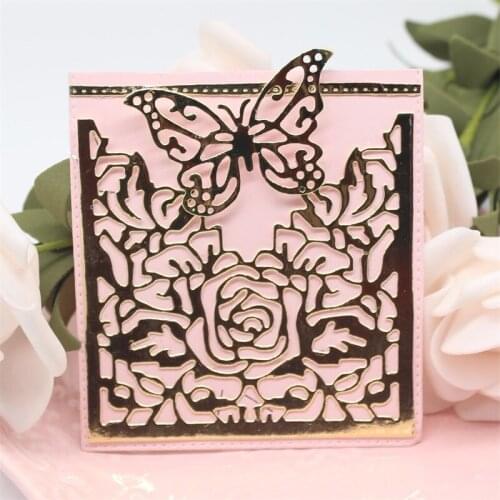 Rose Flower Cover Metal Cutting Dies Stencil for DIY Scrapbooking Album Embossing Paper Cards Deco Crafts Die Cuts