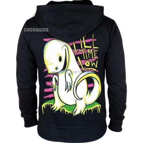 Harajuku Cute dinosaur All Time Low Cotton Rock hoodies jacket brand Zipper Sweatshirt punk tracksuit hip hop fleece Outerwear