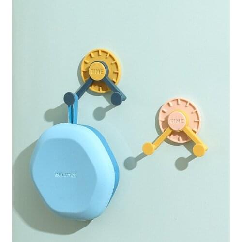 Lovely Small Adhesive Hooks Towel Brush Sponge Hanging Hook Self Adhesive Wall Hook for Hanging Clothes Scarf Wall Decoration