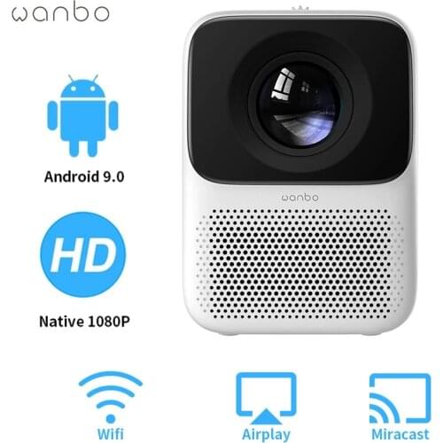 Xiaomi eco Wanbo T2 Max Portable 1080P Projector Smart Mini Projector Support HDR10 Android Wifi Home Cinema LED Projector HDMI