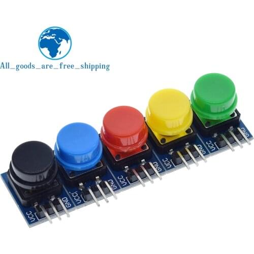 5pcs 12X12MM Big key module Big button module Light touch switch module with hat High level output for arduino or raspberry pi 3