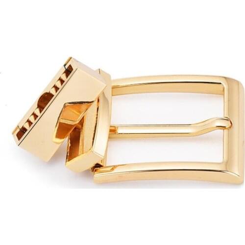 Mens Aolly Gold/Sliver Reversible Prong Belts Buckle 35mm Wide For Male Belt Straps