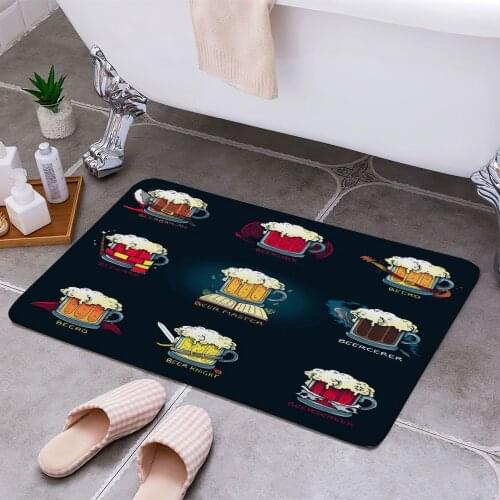 Beer Role Play 3D Print Doormats Rectangle Non-Slip DoorMat Bedroom Kitchen Entrance Print Door rugs Dropshipping