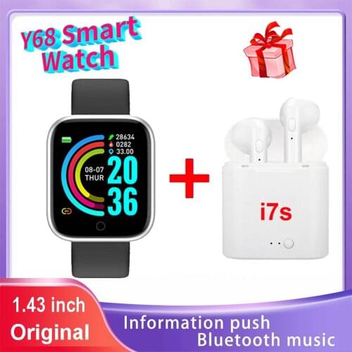 2021 New Y68 D20 Smart Watch Blood Pressure Fitness Tracker Bracelet Smart Band Waterproof Sport Smartwatch for Android IOS D13