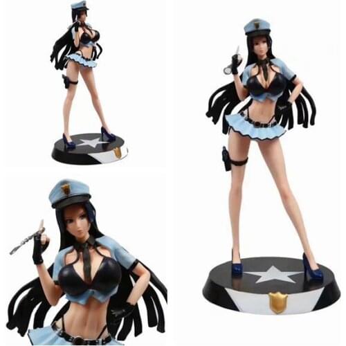 NEW Anime One Piece Boa Hancock Police uniform GK MINI Sexy Girl Ver. PVC Action Figure Collection Model Toys Doll 32cm