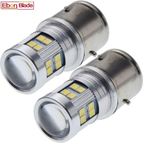 Pair BA21S 6V 12V 24V Single Beam LED Headlamp Light 2835 24SMD White 6000K For Classic Car Moped Scooter Motorbike Bulb Lamp