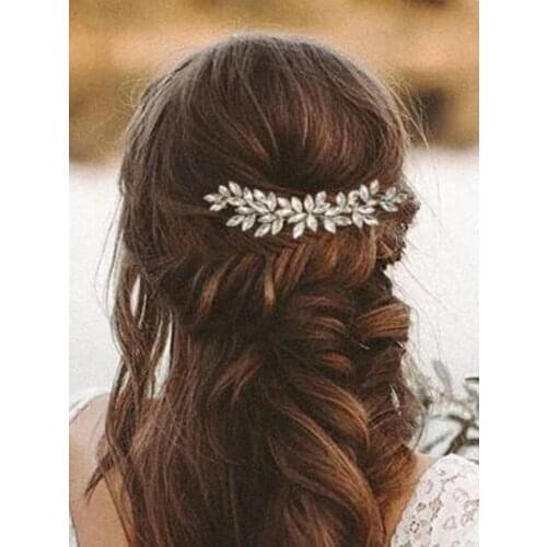Luxury Rhinestone Hair Comb Bride Headdress for Hair Accessory Elegant Women Handmade Headband Bridal Headwear Wedding Hair Vine