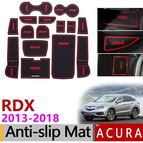 Anti-Slip Gate Slot Mat Coaster for Acura RDX 2013-2018 Accessories 2013 2014 2015 2016 2017 2018 Rubber Cup Mats Car Stickers