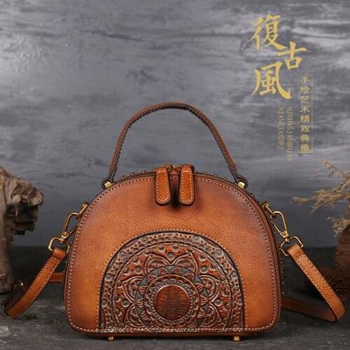 Luxury Handbags Women Bags Designer Genuine Leather Handbag Retro Crossbody Bags for Women 2021 New Shoulder Bag Bolsa Feminina