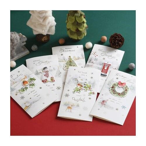 2020 Merry Christmas Card Winter Holiday Greetings Gift Card Handmade Christmas Greeting Card n Envelope