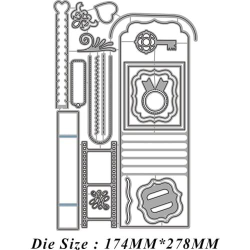 Christmas Cut Die Large Waterfall Card Combination Metal Cutting Dies Diy Molds Scrapbooking Paper Making Die Cuts Crafts