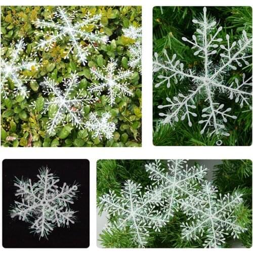 Christmas Decor Snow Flake Decorations For Christmas tree Snow String New Year decoration Ornaments Xmas Supplies 9ZHH075
